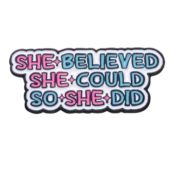 SALE Feminism Quote Enamel Pin - Picture 1 of 4